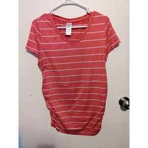 Time and Tru Pink Striped maternity shirt